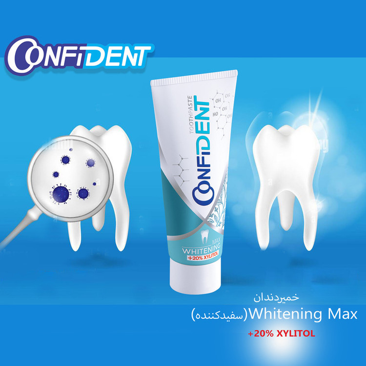 خمیر دندان کانفیدنت مدل Whitening-Max حجم 100 گرم