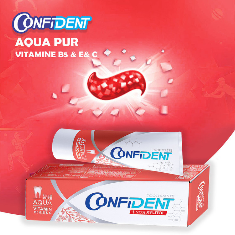 خمیر دندان ژله ای کانفیدنت مدل Aqua Pure حجم 100 گرم مجموعه 2 عددی