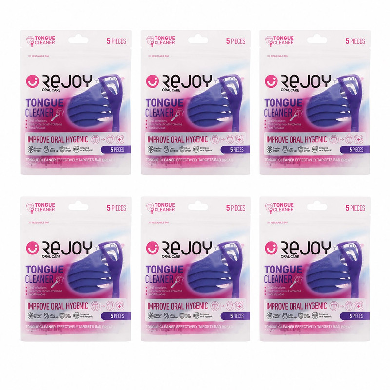 زبانشور ریجوی مدل Oral Care با خاصیت ضدعفونی کننده دهان 6 بسته 5 عددی