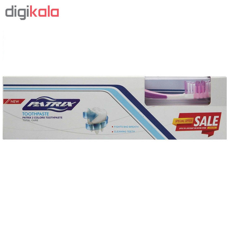 مسواک و خمیر دندان پاتریکس مدل TOTAL CARE