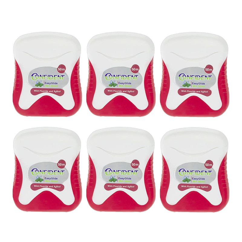نخ دندان کانفیدنت مدل EASY GLIDE مجموعه 6 عددی