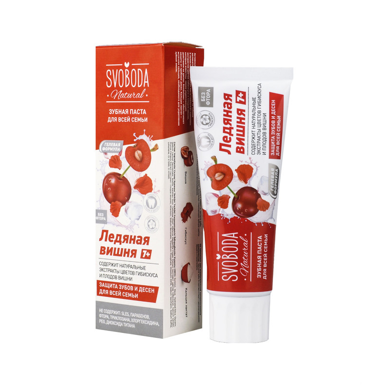خمیر دندان اسوابودا مدل Ice-red berries با طعم گیلاس حجم 98 میلی لیتر