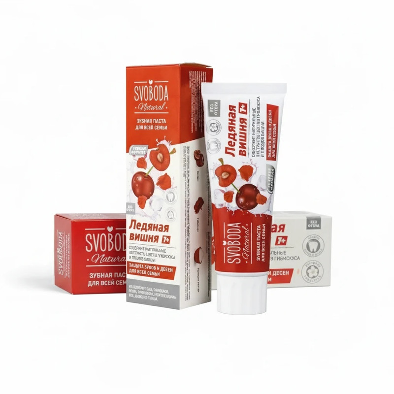 خمیر دندان اسوابودا مدل Ice-red berries با طعم گیلاس حجم 98 میلی لیتر