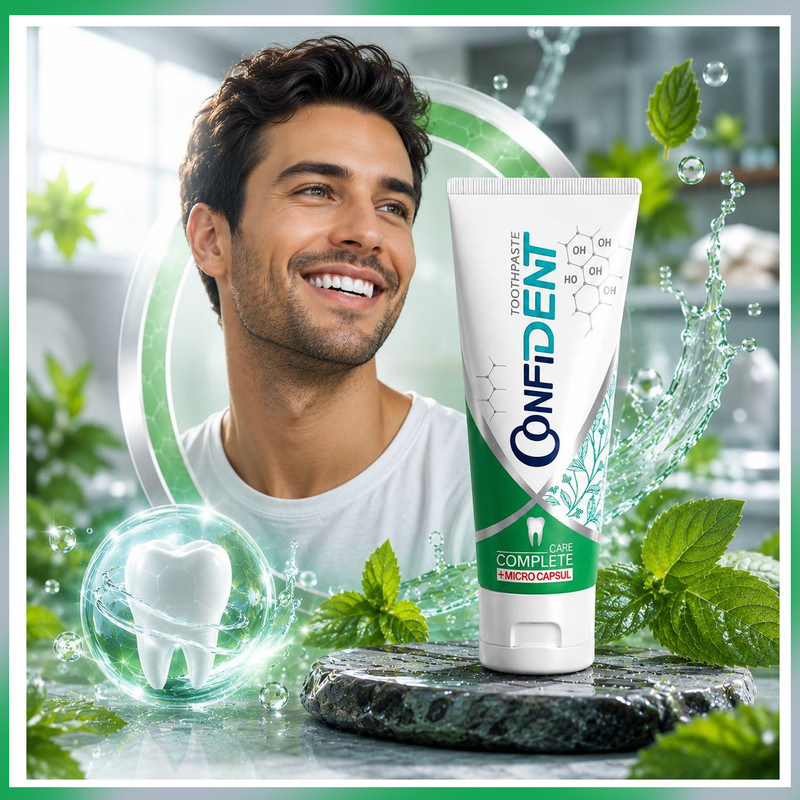 خمیر دندان محافظت از مینای دندان کانفیدنت مدل Complete Care06 حجم 70 میلی لیتر مجموعه 6 عددی