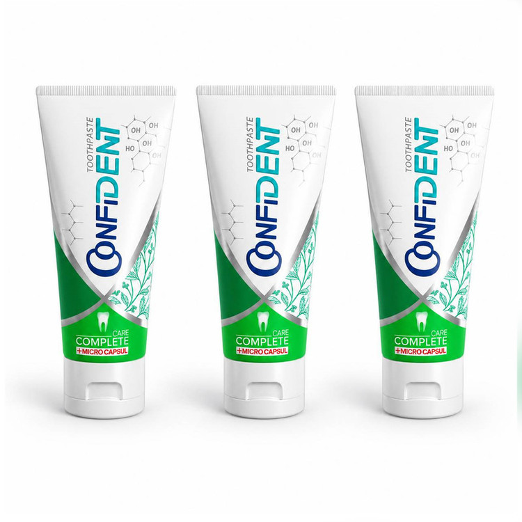 خمیر دندان محافظت از مینای دندان کانفیدنت مدل Complete Care03 حجم 70 میلی لیتر مجموعه 3 عددی