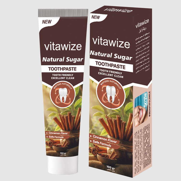 خمیر دندان ویتاوایز مدل Natural Sugar وزن 100 گرم