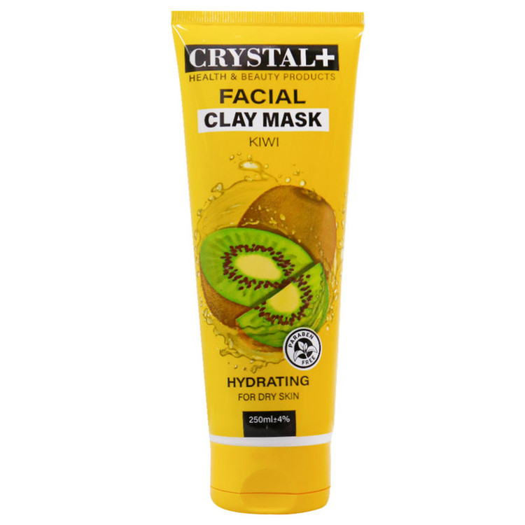 ماسک صورت خاک رس و عصاره کیوی کریستال مدل با حجم 250 میلیلیتر، آبرسان، مرطوبکننده، نرمکننده، مغذی، فاقد پارابن، مناسب پوست خشک، کاربرد صورت و بدن