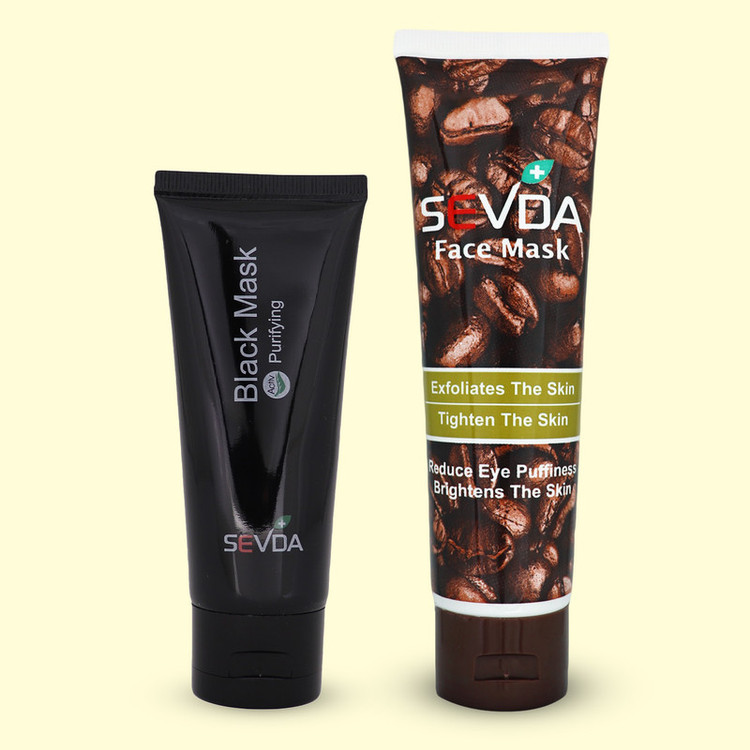 ماسک صورت پیل آف سودا مدل قهوه حجم 100 میلیلیتر و مدل ذغال حجم 75 میلیلیتر، تسکیندهنده، شادابکننده، حاوی عصاره آلوئه ورا، مناسب انواع پوست، نرمکننده و شفافکننده پوست، بسته دو عددی