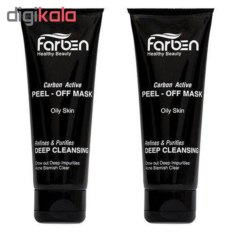 ماسک زغال فاربن مدل Peel-Off حجم 75 میلی لیتر بسته 2 عددی