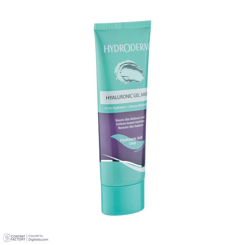 ماسک آبرسان و مرطوبکننده صورت و بدن هیدرودرم مدل Hyaluronic حجم 100 میلیلیتر مناسب پوست معمولی با ترکیبات هیالورونیک اسید و خاصیت درخشانکنندگی