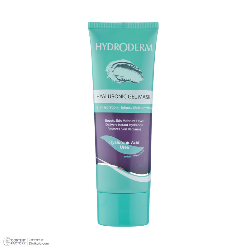 ماسک آبرسان و مرطوبکننده صورت و بدن هیدرودرم مدل Hyaluronic حجم 100 میلیلیتر مناسب پوست معمولی با ترکیبات هیالورونیک اسید و خاصیت درخشانکنندگی