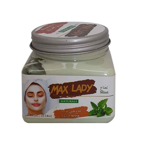 ماسک صورت مکس لیدی مدل نعناع حجم 300 میلی‌لیتر، آبرسان، روشن‌کننده، ضد لک و چین و چروک، پاک‌کننده چربی اضافه، سفت‌کننده پوست