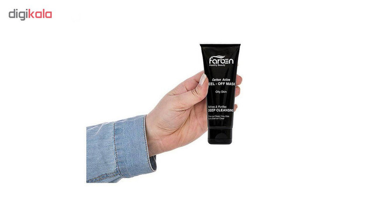 ماسک زغال ورقهای صورت فاربن مدل Peel-Off حجم 75 میلیلیتر، کاهش چربی، رفع جوش سرسیاه، کوچککننده منافذ، روشنکننده و سمزدای پوست، مناسب پوست چرب
