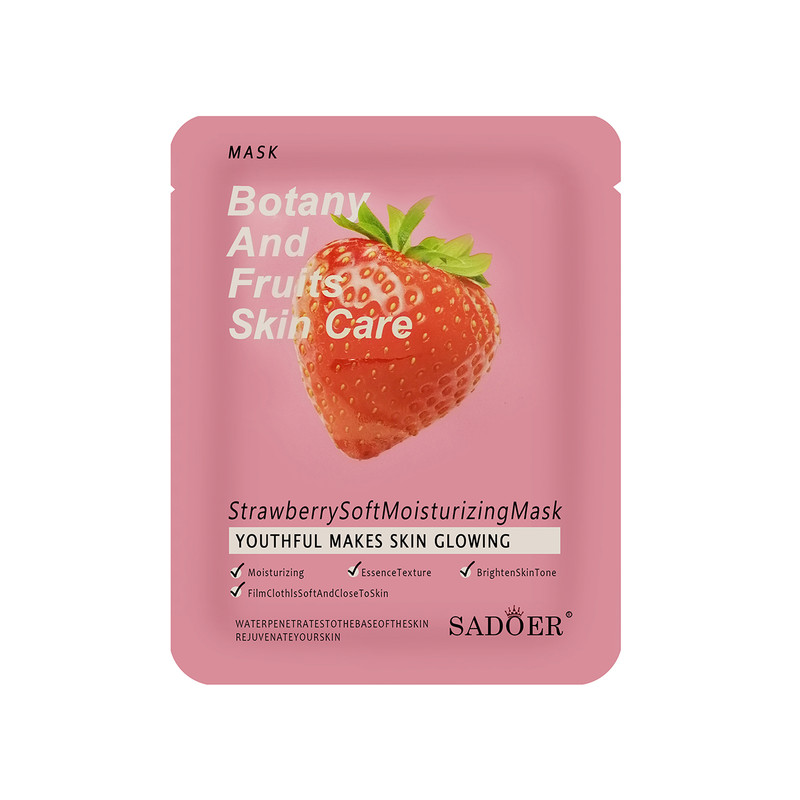 ماسک صورت سادور مدل Strawberry حجم 25 میلی‌لیتر، آرامش‌بخش، تقویت‌کننده، جوان‌کننده، درخشان‌کننده، حاوی ویتامین A، B و B1، مناسب انواع پوست