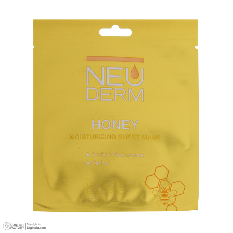 ماسک صورت نئودرم مدل Honey حجم 25 میلی لیتر