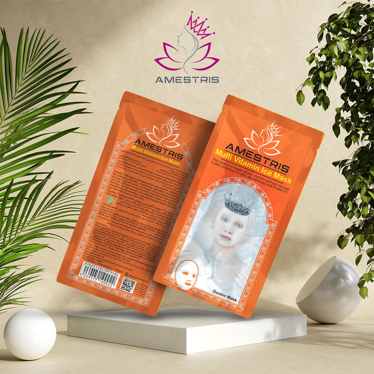 ماسک صورت آمستریس مدل Multi Action مجموعه 10 عددی نرمکننده، مرطوبکننده، ضد التهاب، کوچککننده منافذ باز، ضد چروک، ضد جوش، روشنکننده، لیفت و سفتکننده پوست، مناسب انواع پوست و بعد از میکرونیدلینگ و بوتاکس
