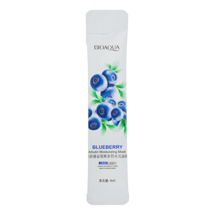 ماسک صورت بی آکوا مدل Blueberry مناسب برای انواع پوست حجم 4 میلی لیتر بسته 20 عددی