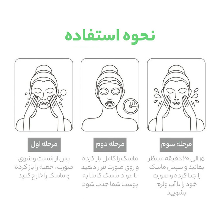 ماسک صورت بایو آکوا کد 1 وزن 25 گرم بسته 4 عددی