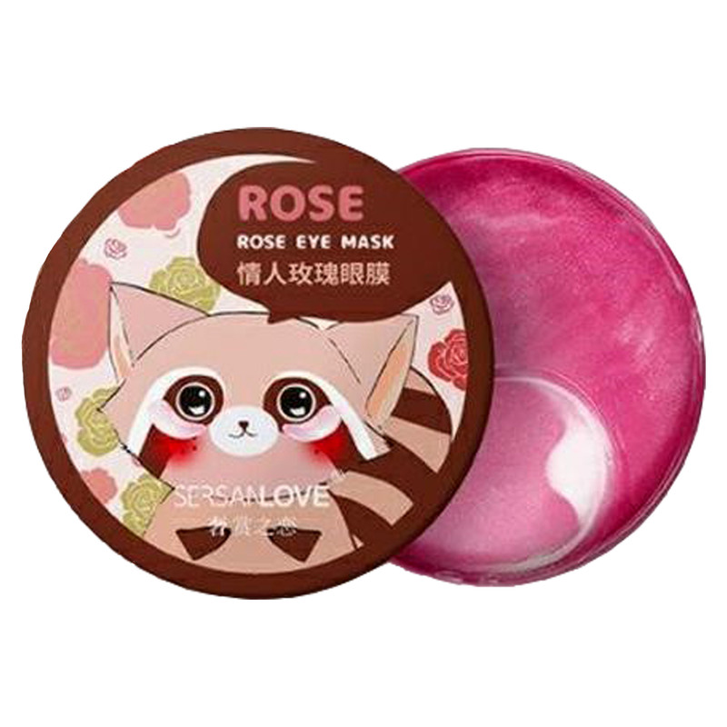 ماسک زیر چشم سرسان لاو مدل ROSE مرطوبکننده، نرمکننده، رفع تیرگی و پف زیر چشم، ضد چین و چروک، جلوگیری از پیری زودرس، حجم 90 میلیلیتر بسته 60 عددی