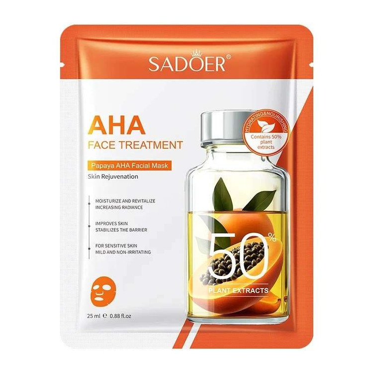 ماسک صورت سادور مدل AHA  مناسب برای انواع پوست حجم 25 میلی لیتر