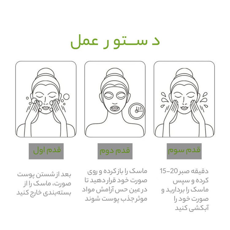 ماسک صورت بایو آکوا مدل جلبک وزن 25 گرم مجموعه 4 عددی