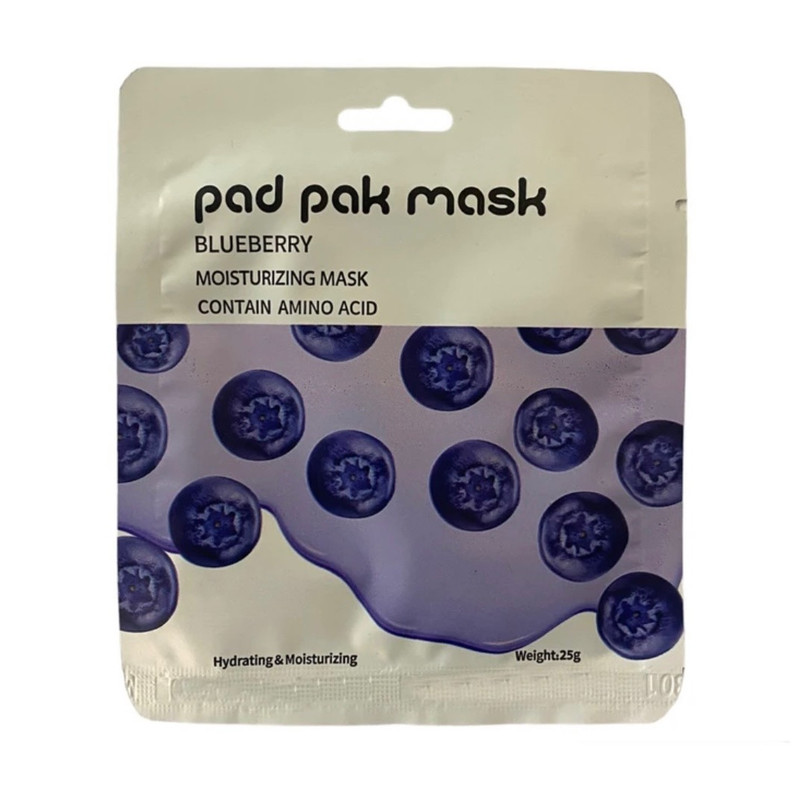 ماسک صورت پدپاک مدل ورقه ای رایحه خیار زیتون بلوبری قهوه مناسب برای انواع پوست وزن 20 گرم بسته 4 عددی