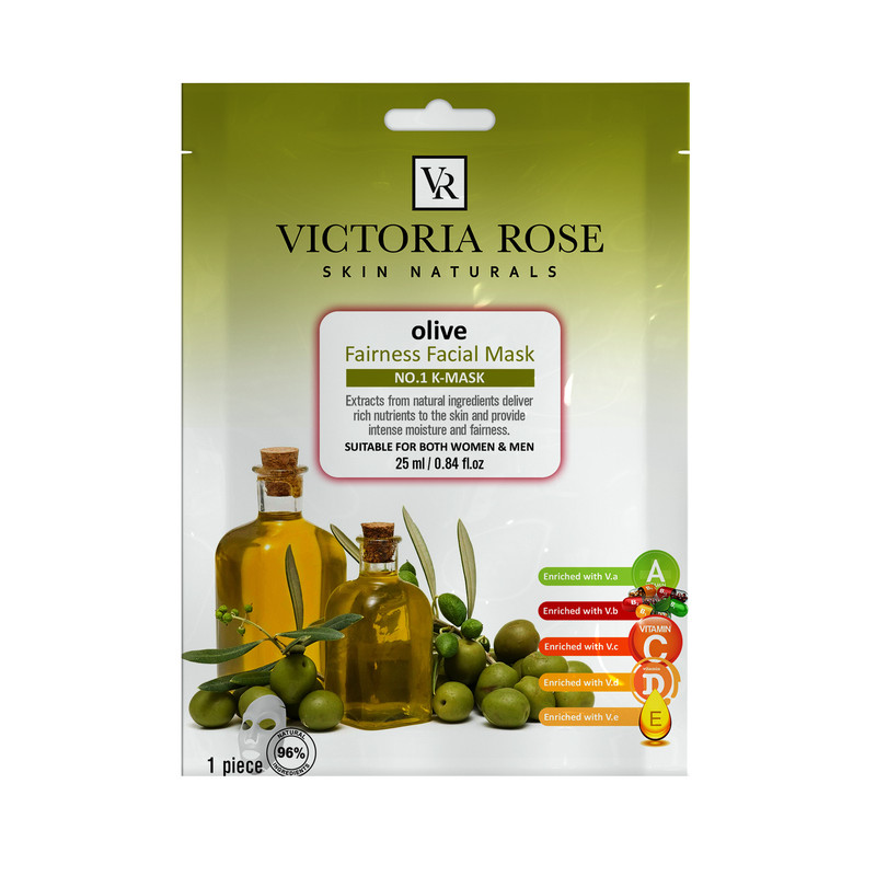 ماسک صورت ویکتوریا رز مدل Olive حجم 25 میلی لیتر بسته 10 عددی