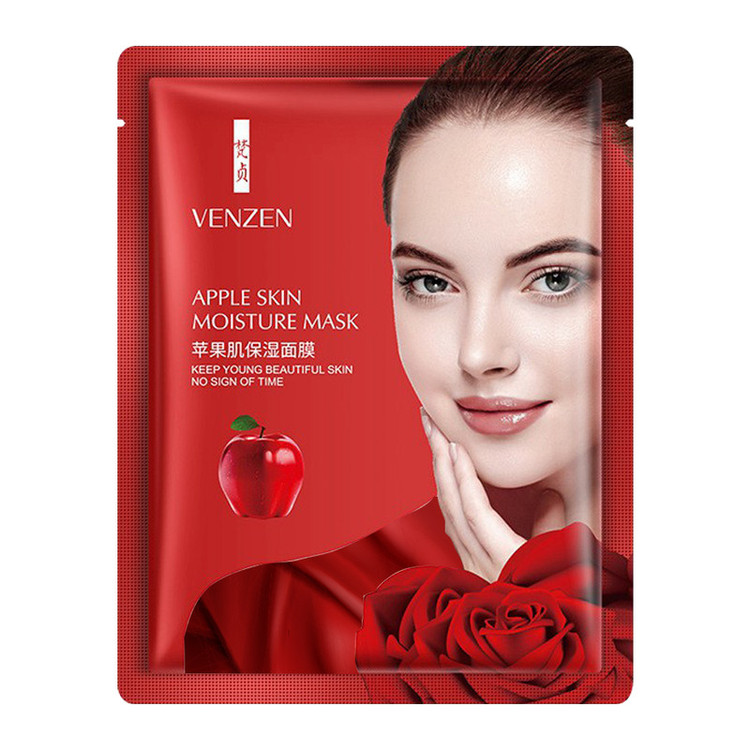 ماسک صورت آبرسان و مرطوب کننده ونزن مدل apple skin حجم 25 میلیلیتر مناسب انواع پوست و بازسازیکننده سلولهای پوست