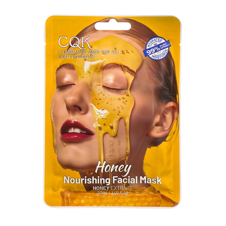 ماسک صورت سی کیو کی مدل Honey extract مناسب برای انواع پوست حجم 30 میلی لیتر