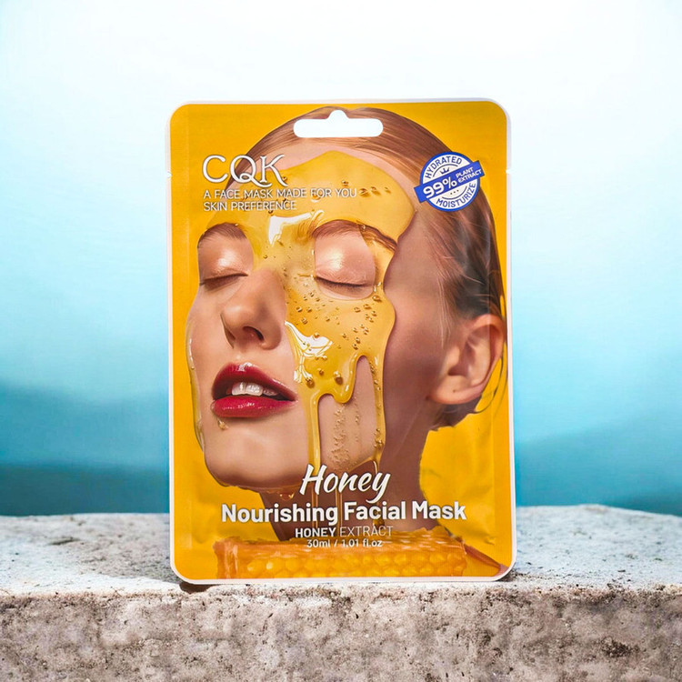 ماسک صورت سی کیو کی مدل Honey extract مناسب برای انواع پوست حجم 30 میلی لیتر