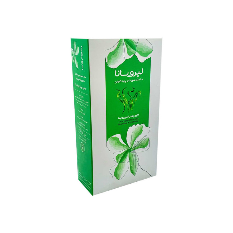 ماسک صورت لیروسانا مدل خاک رس اسپیرولینا وزن 100 گرم