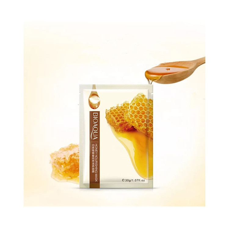 ماسک صورت بایو آکوا مدل Honey وزن 30 گرم بسته 5 عددی