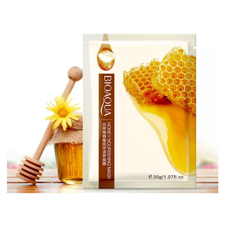 ماسک صورت بایو آکوا مدل Honey وزن 30 گرم بسته 5 عددی