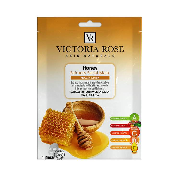 ماسک صورت ویکتوریا رز مدل Honey حجم 25 میلی لیتر بسته 25 عددی