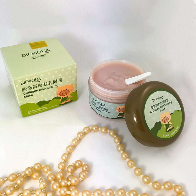 ماسک صورت بایو آکوا مدل Collagen Moisturizing حجم 100 میلی لیتر