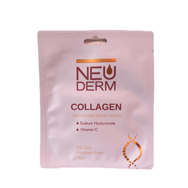 ماسک صورت نئودرم مدل Collagen مناسب برای انواع پوست حجم 25 میلی لیتر بسته 12 عددی