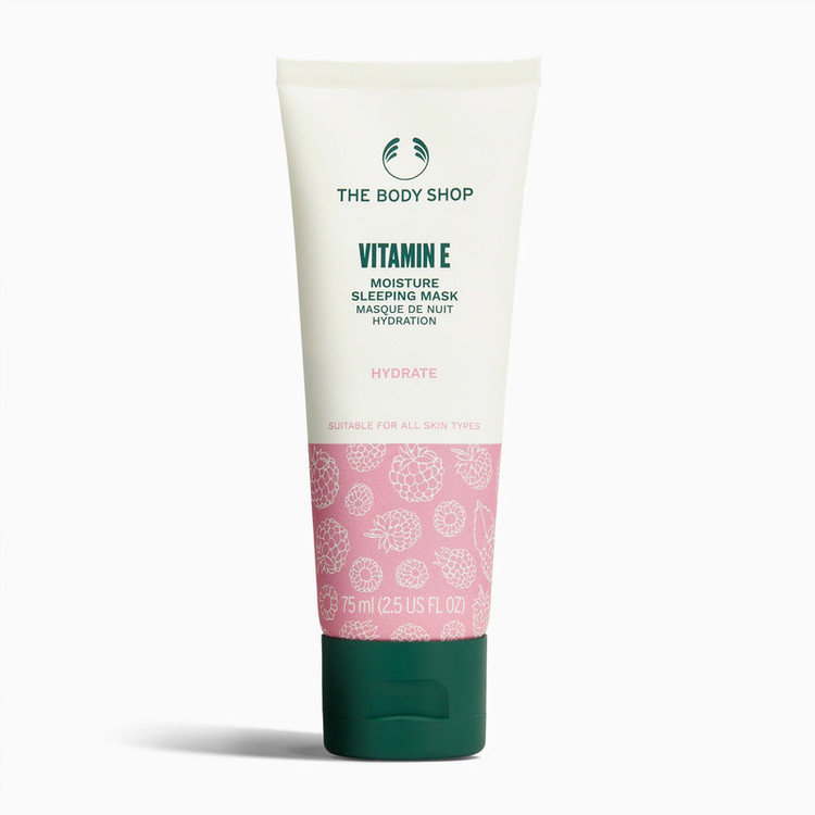 ماسک خواب آبرسان ویتامین E بادی شاپ مدل Sleep Moisture حجم 75 میلیلیتر، مرطوب کننده، روشن کننده، ضد چروک، کلاژن ساز، نرمکننده، تسکین دهنده، بدون چربی، مناسب انواع پوست، وگان و ارگانیک
