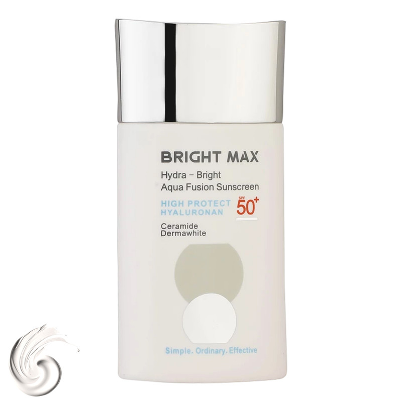 فلوئید ضدآفتاب بیرنگ برایت مکس SPF50 مدل هیدرابرایت مناسب انواع پوست، حجم 50 میلیلیتر