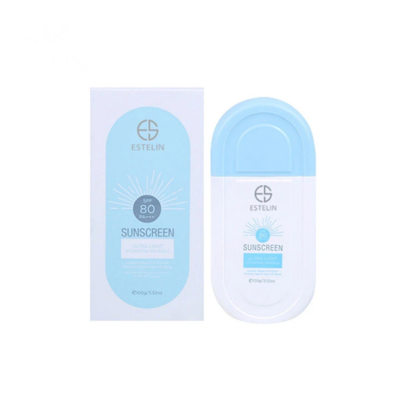 کرم ضد آفتاب بی‌رنگ صورت استیلن 80 SPF مدل ultra محافظ UVA ،UVB و PA+++،مناسب برای انواع پوست‌ وزن 100 گرم