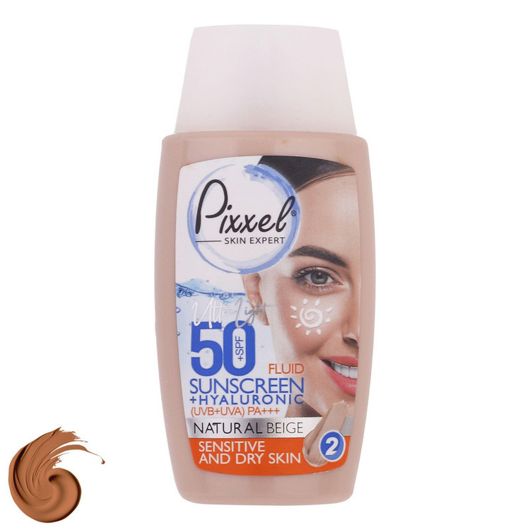 کرم ضدآفتاب پیکسل مدل Natural BEIGE، حجم 50 میلیلیتر