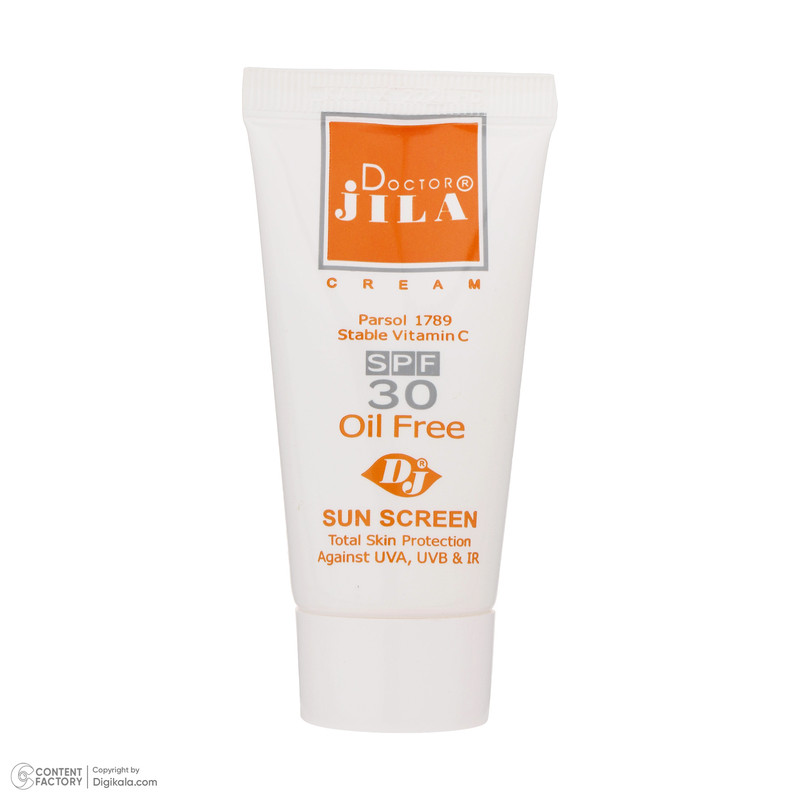 کرم ضد آفتاب و ضد چروک بیرنگ دکتر ژیلا، Spf 30، مدل Parsol 1789، مناسب پوستهای چرب و مختلط با حجم 65 میلیلیتر، محافظتکننده در برابر اشعههای UVA و UVB، ضد پیری، دارای فرمولاسیون فاقد چربی، ویتامینهای C و E، با ماندگاری 2 ساعته