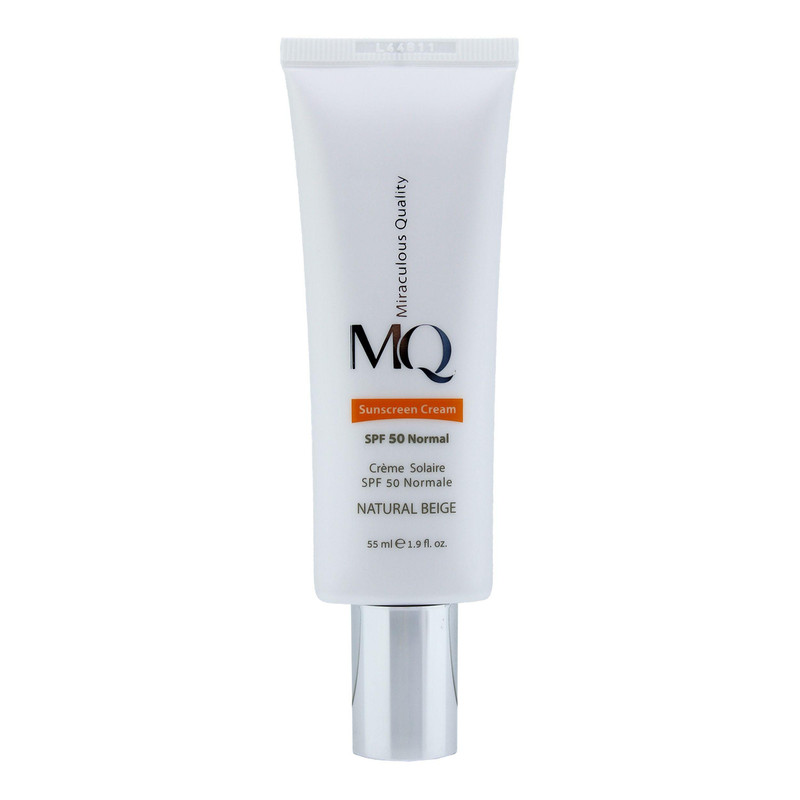 کرم ضدآفتاب رنگی ام کیو مدل NATURAL BEIGE-Normal، حجم 55 میلیلیتر