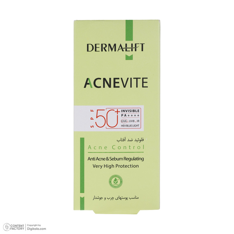 فلوئید ضد آفتاب درمالیفت مدل ACNEVIT حجم 40 میلی لیتر