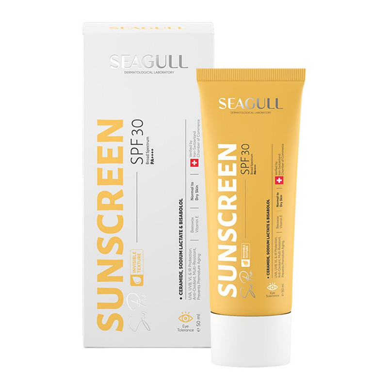 کرم ضد آفتاب بدون رنگ سی گل SPF 30 مدل Proمناسب پوستهای خشک و معمولی حجم 50 میلیلیتر