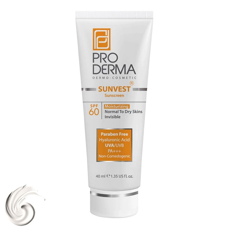 کرم ضدآفتاب و مرطوبکننده پرودرما مدل SPF60، حجم 40 میلیلیتر