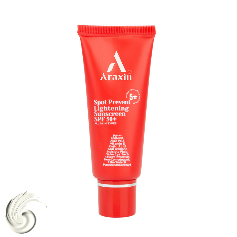 کرم ضد آفتاب بیرنگ صورت و دور چشم آراکسین SPF 50 مدل Herbal Care محافظ در برابر اشعه UVA و UVB مناسب برای انواع پوست حجم 40 میلیلیتر
