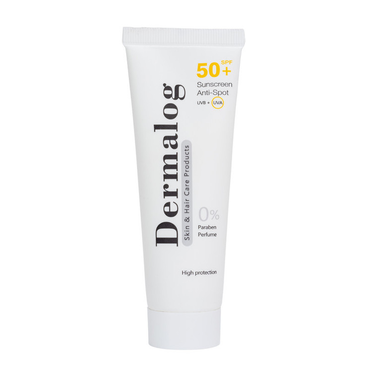 کرم ضد آفتاب بیرنگ صورت درمالوگ SPF 50 مدل 04 محافظ در برابر اشعه UVA مناسب برای انواع پوست حجم 50 میلیلیتر