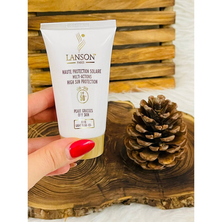 کرم ضدآفتاب رنگی لانسون SPF50 مدل مولتی اکشن شماره 1.5، مناسب پوستهای چرب، حجم 40 میلیلیتر