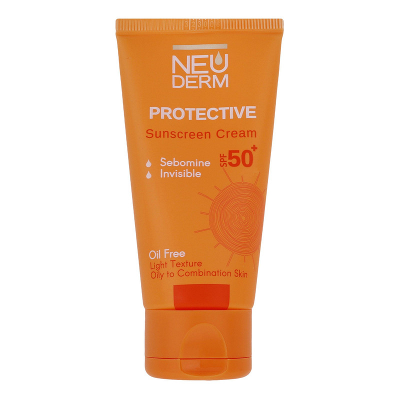 کرم ضدآفتاب بیرنگ نئودرم مدل Highly Protective SPF50، مناسب پوستهای چرب تا مختلط، حجم 50 میلیلیتر