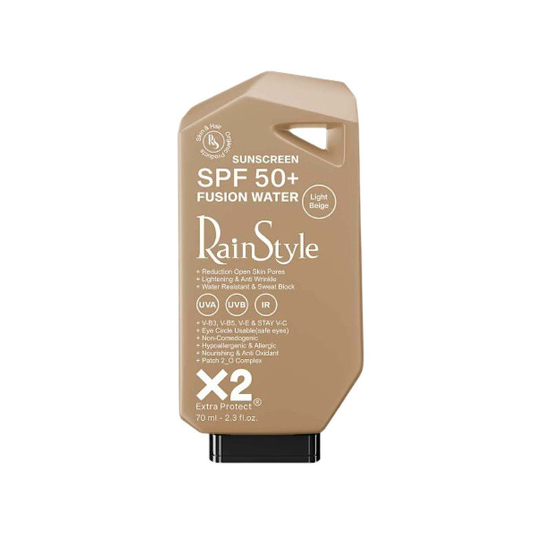 کرم ضد آفتاب رنگی رین استایل SPF 50 مدل فیوژن واتر مناسب انواع پوست حجم 70 میلی لیتر